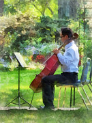 Cellist in the Garden Photograph by Susan Savad Cellist in the Garden Photograph by Susan Savad