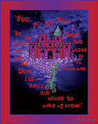Celtic Jack and the Beanstalk in Red Digital Art by Celtic Artist Angela Dawn MacKay