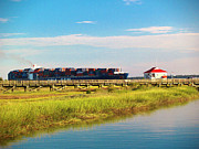 Charleston South Carolina Container Ship Photograph by Ginette Callaway