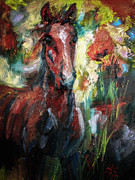 Chestnut Foal Painting by Ginette Callaway