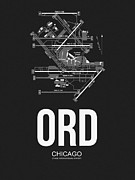 Chicago Airport Poster Digital Art by Naxart Studio
