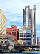 Chicago IL - Water Taxi Passing Under Lyric Opera Bridge Photograph by Susan Savad Chicago IL - Water Taxi Passing Under Lyric Opera Bridge Photograph by Susan Savad