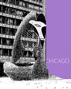Chicago Pablo Picasso - Violet Digital Art by DB Artist