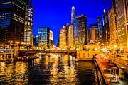 Chicago River Buildings at Night Picture Photograph by Paul Velgos Chicago River Buildings at Night Picture Photograph by Paul Velgos