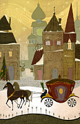 Christmas in the old world Painting by Kristina Vardazaryan