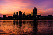 Cincinnati Skyline Sunset at Night Photograph by Paul Velgos Cincinnati Skyline Sunset at Night Photograph by Paul Velgos