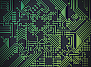 Circuit Board Technology Abstract Background Drawing by Filo