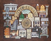 City of El Paso Mixed Media by Candy Mayer