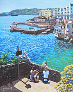 Coast of Plymouth City UK Painting by Martin Davey
