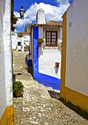 Cobblestone Alley of Medieval Europe Painting by David Letts