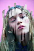 Collage Of Face Cut Into Strips Photograph by Tara Moore