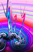 Colorful digital art red purple and blue Digital Art by Matthias Hauser