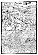 Columbus Hispaniola, 1492 Drawing by GRANGER Historical Picture Archive