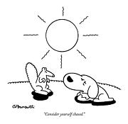 Consider Yourself Chased Drawing by Charles Barsotti