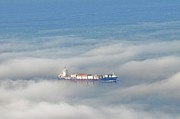 Container Ship In Fog Photograph by Science Photo Library