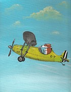 Corgi Aviator Painting by Margaryta Yermolayeva