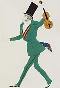 Costume design for Paganini in The Enchanted Night Painting by Leon Bakst