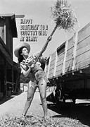 Country Girl Birthday Greeting Card Photograph by Everett