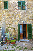 Courtyard of Tuscany Photograph by David Letts