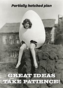 Cracked Egg Greeting Card Photograph by Everett