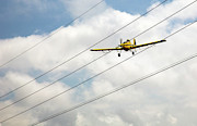 Crop Duster And Electricity Power Lines Photograph by Science Photo Library