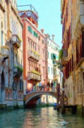 Crossing the Canal Painting by Jeffrey Kolker