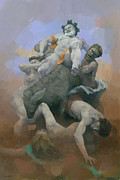 Crumbling Pyramid Painting by Steve Mitchell