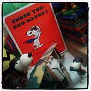 Curse You, Red Baron! #snoopy #peanuts Metal Print