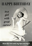 Curvy Girl Greeting Card Photograph by Everett