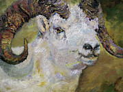 Dall Sheep Ram Painting by Ginette Callaway