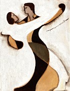 Tommervik Abstract Dancers  Art Print Painting by Tommervik