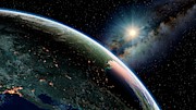 Dawn Over North America Photograph by Science Photo Library