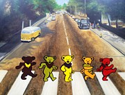 Dead on Abbey Road Painting by Jen Santa