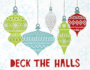 Deck The Halls Red Painting by Moira Hershey