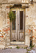 Dilapidated Brown Wood Door of Portugal Photograph by David Letts