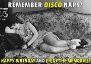 Disco Nap Greeting Card Photograph by Everett