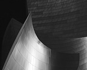 Disney Hall Abstract Black and White Photograph by Rona Black