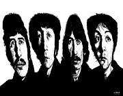 Distorted Beatles Drawing by Kenneth Stock