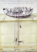 Diving Device, 1791 Drawing by Granger