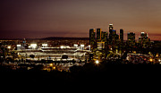 Dodger Stadium at Dusk Photograph by Linda Posnick