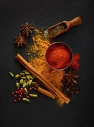 Dried Spices On Black Slate Photograph by Science Photo Library