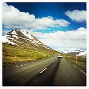 Driving in Iceland - road and mountain landscape Photograph by Matthias Hauser