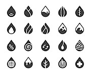 Drop Shape - Icons Drawing by Rakdee