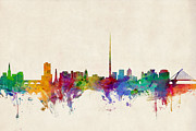 Dublin Ireland Skyline Digital Art by Michael Tompsett