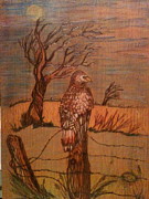 Eagle Storm Pyrography by Denise Tomasura