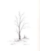Early Winter Drawing by Steven Powers SMP