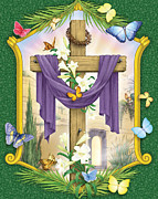 Easter Cross Digital Art by Randy Wollenmann