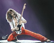 Eddie Van Halen Painting by Tom Carlton