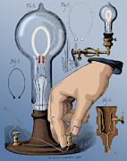 Edison Electric Light, Carbon Filament Photograph by Science Source