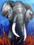 Elephant - The Gentle Painting by Patricia Awapara